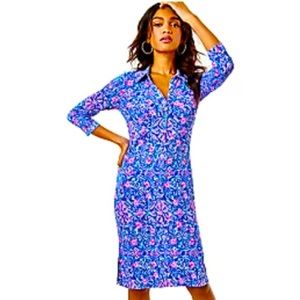 Lilly Pulitzer Dress, Knee Length, 3/4 length sleeves, side slits